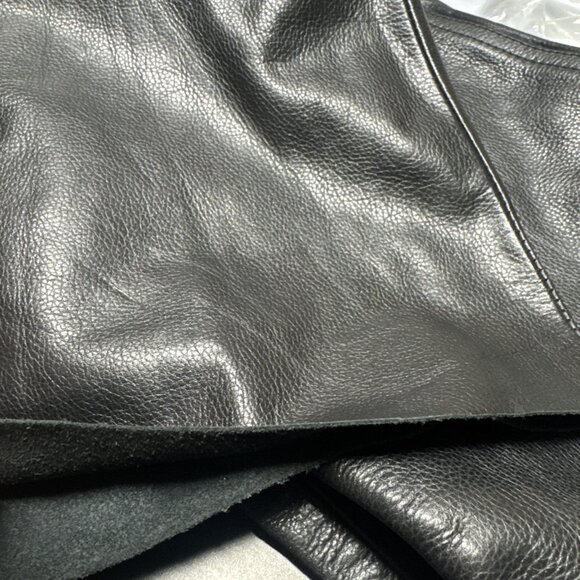 Bodø Christensen Women’s Black Leather Pants Size 6 Broken Zipper Straight Leg - Picture 7 of 7